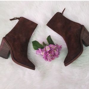 Free People Brown Suede Bootie